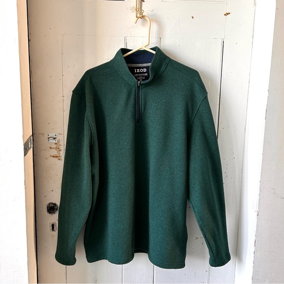 Izod Men's Advantage Performance Quarter Zip Pullover Sweater - Picture 4 of 13